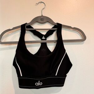 Alo airlift sport suit up bra size Small color black/white